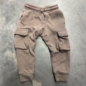 All In Motion Boys Cargo Joggers Size XS 4/5 Tan Athletic Sweatpants